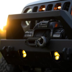 Jeep Wrangler JK Fog Light Kit - Front - KC HiLiTES - FLEX ERA 3 Dual Mode SAE - `10-`24